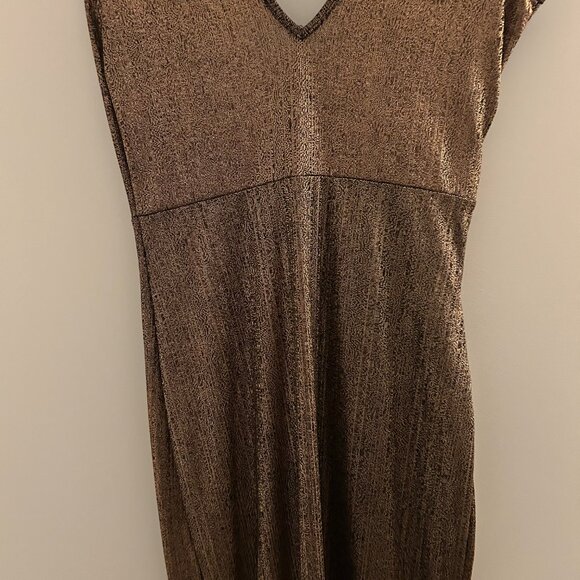 Bronze beautiful Dress  with Split, XS - Picture 7 of 12